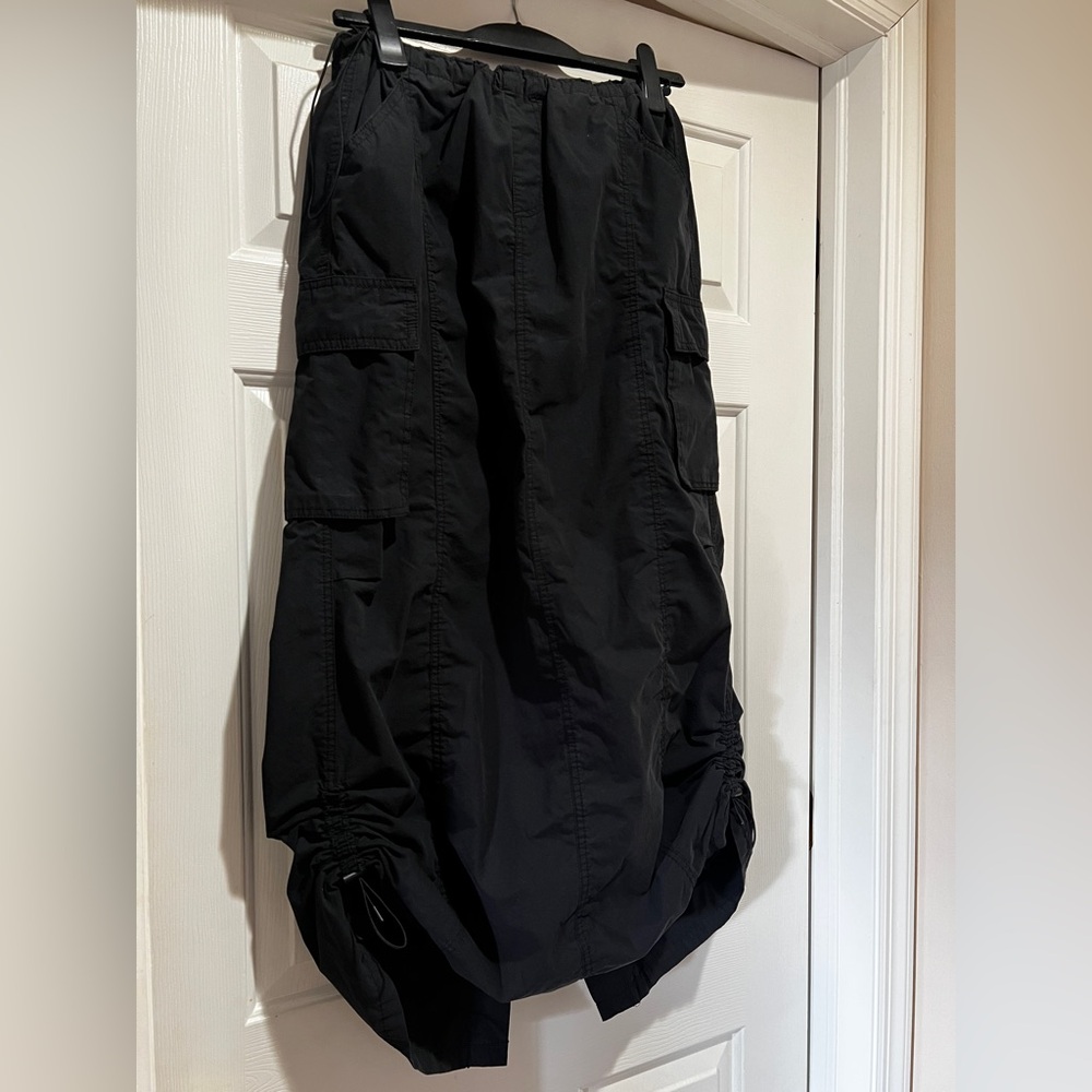 Wild Fable Black Gathered Waist Cargo Skirt